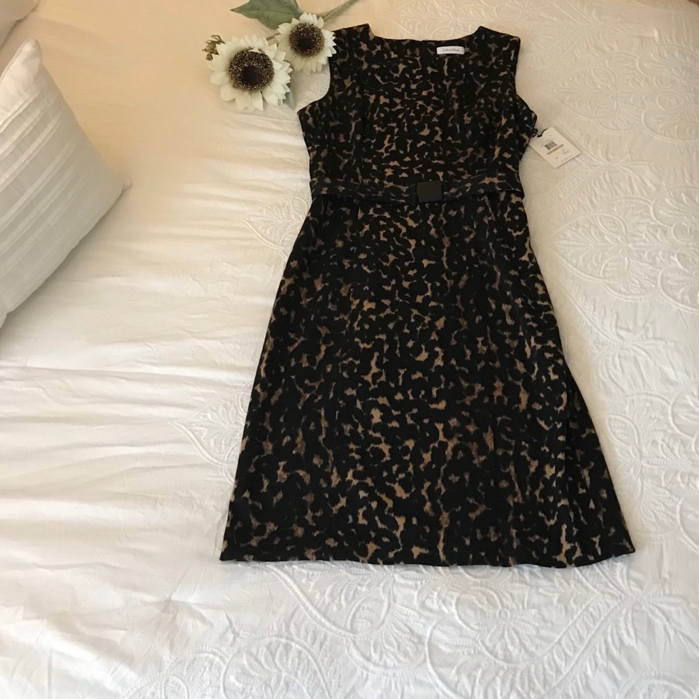 CALVIN KLEIN Leopard Print Dress